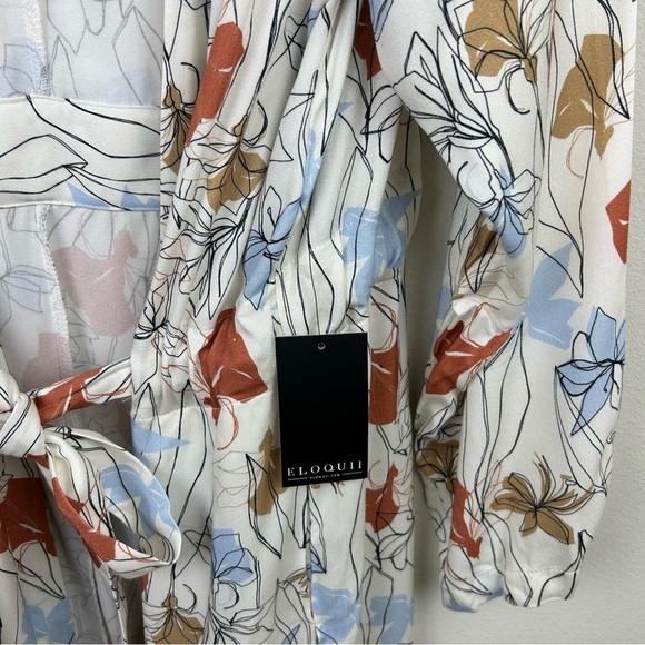 NWT Eloquii Duster cardigan longer length belted with pockets side slits 14/16 - Picture 6 of 16